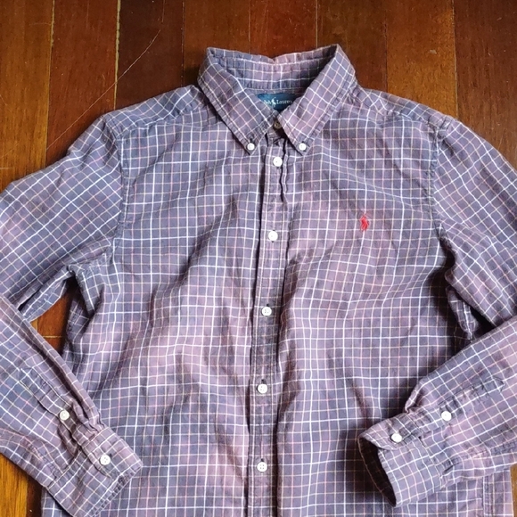 Ralph Lauren Purple Checkered Casual Shirt - Picture 5 of 10